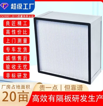 High-Efficiency Air Filter - Aluminum Frame Hepa Filter without Partitions from Dongguan Purification Equipment Manufacturer