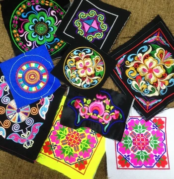 Xinhui Chinese Style Small Embroidery Patches, Ethnic Craft DIY Accessories for Clothing and Bags