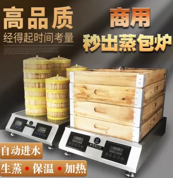 Zhiguo Electric Steam Generator, Multi-Function Countertop Instant Steam Bun Steamer for Supermarkets and Breakfast Shops