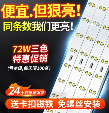 LED Light Strip Bar for Ceiling Lights, Living Room Replacement Panel, Tri-Color LED Board with Ultra-Bright Chips