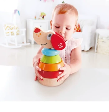 Hape Peppa Sound Stacking Tower 1-2 Years Old Baby Children Educational Wooden Stacking Toy