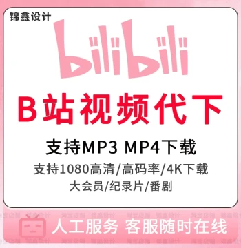 Bilibili Video Download Service - 4K HD Video Collection, Manual MP4 Extraction, MP3 Audio Conversion