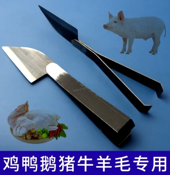Dual-Use Hair Removal Tool - Manganese Steel Tweezers and Scraper for Pig Bristles