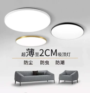 Ultra-Thin LED Triple-Proof Ceiling Light, Round Fixture for Bathroom, Kitchen, Hallway, and Bedroom