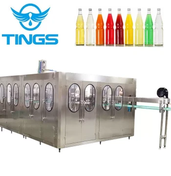 Juice Production Line with Online Bottle Cap Cleaning and Sterilization - Hot Filling 3-in-1 Machine