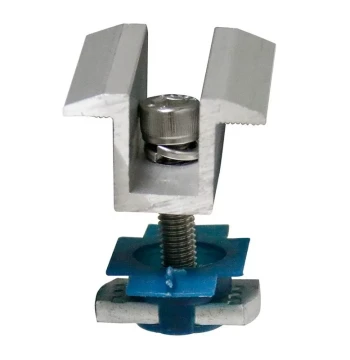 PV Mounting Bracket Accessories: C-Channel Purlin Clamps, Mid/Edge Pressure Blocks, Screws, and Plastic Wing Nuts (Complete Set)