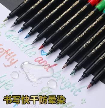 Zhipai Metallic Paint Markers – Washable DIY Body Painting Pens with Soft Tips, Quick-Drying, Smudge-Proof Graffiti Markers ZP-1102