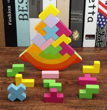 Rocking Stacking Balance Blocks - Early Education STEM Toy for Kindergarten and Preschool Children