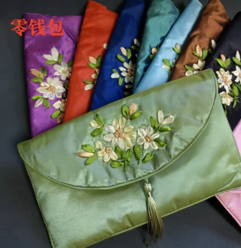 Brocade Embroidered Jewelry Storage Bag - Small Cloth Pouch for Bracelets, Coins, and Accessories