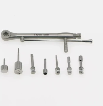 Dentium Screwdriver Torque Wrench - Composite Screwdriver with Ball Cap, Square Head, and Hex Drive for Machine Use