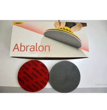 Fine Abrasive Sponge Sanding Discs - 6 inch (150mm), 500/2000/4000 Grit