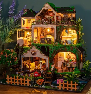 DIY Miniature House: Fairy Tale Forest Hand-Assembly Building Block Toy Model Villa – Perfect Birthday or March 8th Gift