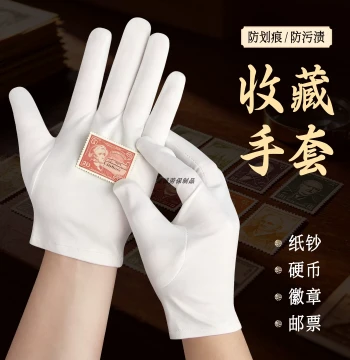 100% Cotton Gloves for Coin and Stamp Collectors - Protective Gear for Handling Banknotes, Hard Currency, Ancient Coins, and Beads