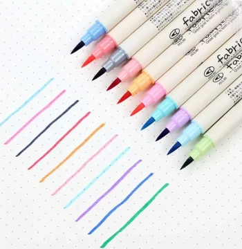 10 Colors Brush Pen Set Fabricolor Marker Pen Soft Tip Colou