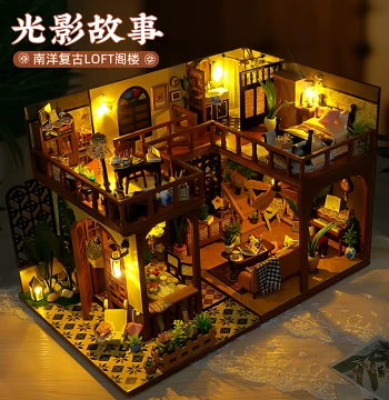 Tianyu DIY Miniature House Scene Model, Handcrafted Assembly Mini House, 3D Building Block Puzzle Toy and Gift