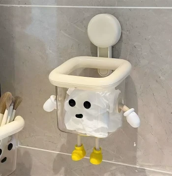 Disposable Face Towel Bin with Suction Cup for Wall Mount