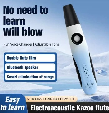 New Smart Electric Kazoo with Wireless Transmission, Adjustable Tone, Easy to Play Humming Instrument