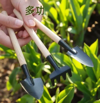Gardening Large 3-Piece Set, Small Pots Shovel, Garden Small Iron Shovel, Indoor Flower Pot Soil Loosening Tool for Planting Flowers and Vegetables