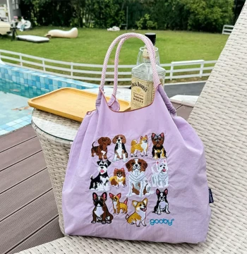 May New Arrival Korean-Japanese Style Ferris Wheel Embroidered Eco-Friendly Cloth Bag ballchain Nylon Handbag Shoulder Crossbody Bag