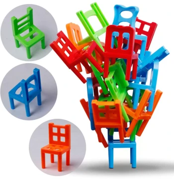 Export Kids Stacking Balance Chair Toy Baby Educational Parent-Child Interactive Stacking Chairs Creative