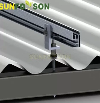 Direct-from-Manufacturer Sloped Roof Color Steel Tile PV Mounting System, Aluminum Alloy Brackets and Clamps