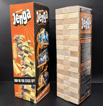 Jenga Children's Stacking Block Toy with Numbers - Wooden Table Game for Parties