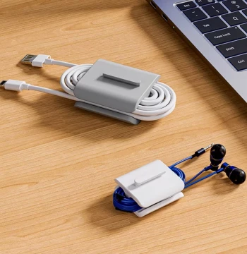 Data Cable Organizer, Earphone Winder, Household Mobile Phone Charging Cable and Charger Organizer Tool, Desktop Storage Wrap, Cable Tie Strap, Travel Bag Cable Collector, Silicone Storage Box