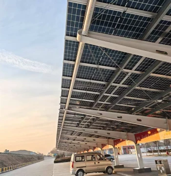 New Energy Solar PSU Photovoltaic Carport for Service Areas - EV Charging Shelter with Small Membrane Structure