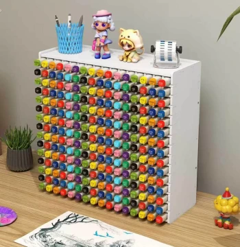 Desktop Pen Holder Large-Capacity Slanted Organizer for Markers