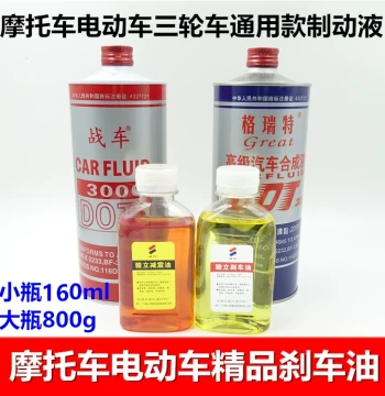 Universal Hydraulic Brake Fluid for Motorcycles, Tricycles, and E-Bikes - Free Shipping