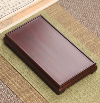 Rosewood Solid Rectangular Base Solid Wood Carved Craft Ornament Strange Stone Seal Wenyong Base Stand