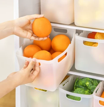 Japanese-Style Refrigerator Storage Box, Kitchen Handheld Soft Basket, Food-Grade Fruit and Vegetable Organizer