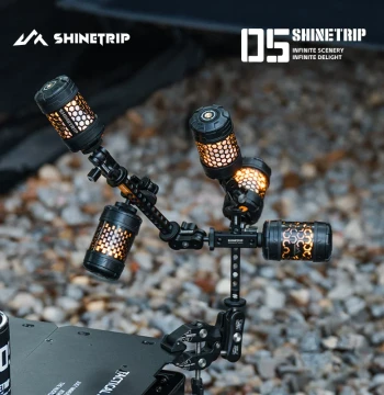 Shanqu Magic Arm Camping Light Stand, Flexible Desktop Lamp Holder, Universal Light Pole, Tactical Table Side Clamp