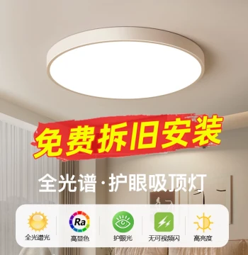 Full-Spectrum Eye-Caring LED Ceiling Light - Modern Minimalist Bedroom Lamp 2026 New Arrival