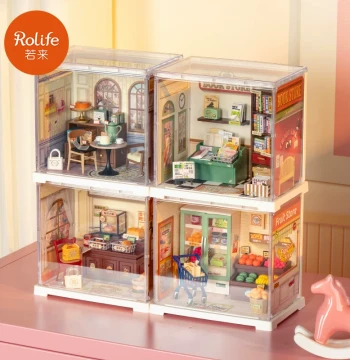 rolife Super World Mini Handmade DIY Dollhouse, Miniature Micro Model Assembly, Children's Gift for Girls