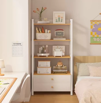 Instagram-Style Floor Standing Bookshelf and Storage Rack - Multi-Layer Wall-Mounted Display Cabinet for Living Room