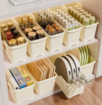 Kitchen Pot and Lid Organizer with Wheels - Multi-Functional Under-Sink Storage Rack