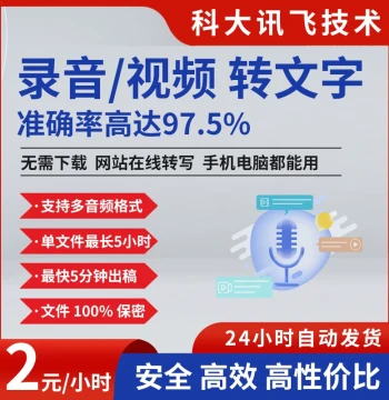 iFly Technology Audio/Video to Text Transcription Service