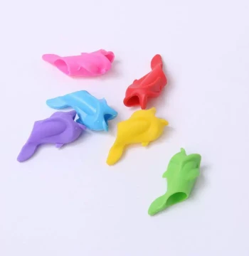 Factory Direct Student Writing Grip Corrector, Kids Gel Pen Grip Aid, Small Fish Silicone Pen Cover
