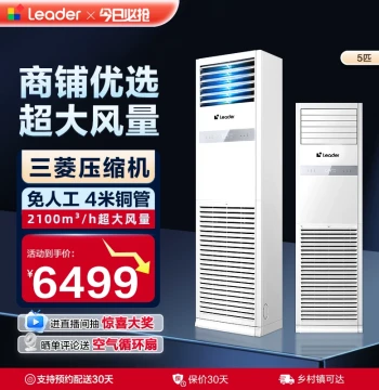 Leader Central Air Conditioner 5HP Vertical Cabinet Unit – Commercial and Residential Inverter Heat/Cool System by Haier