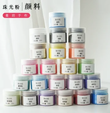Manyue DIY Aromatherapy Candle Pearl Mica Powder, Gypsum Grape Soap Colorant, Jelly Gem Colored Glitter Powder 20g