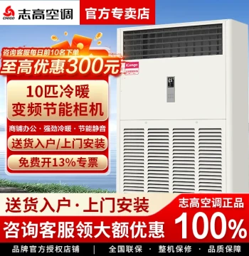 Chigo Central Air Conditioner ICONGO 10HP Commercial Vertical Cabinet Unit, Heating/Cooling Inverter Industrial 380V
