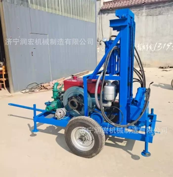 Household Small Hydraulic Water Well Drilling Rig Portable Diesel-Powered Deep Well Drill up to 100 Meters