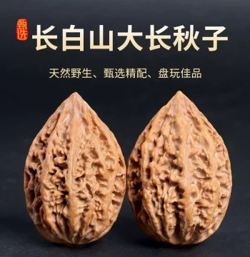 Changbai Mountain Wild Large Autumn Walnut Collectible for Men, Hand-Rubbed Handpiece, Premium Collector's Walnut