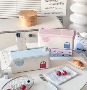 Dopamine Power Strip Organizer Box for Desktop Cables, Decorative Cover and Charger Hub