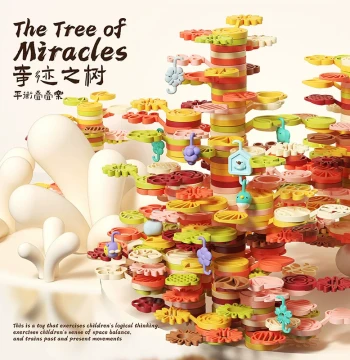 Focus & Thinking Training Toy: Stacking Tree for Kids, Educational Early Learning Balance Building Blocks