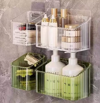 Wall-Mounted Face Towel Dispenser and Bathroom Storage Rack