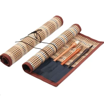 Calligraphy Brush Roll Case – Bamboo Mat in Large, Medium & Small Sizes for Chinese Painting & Calligraphy Supplies