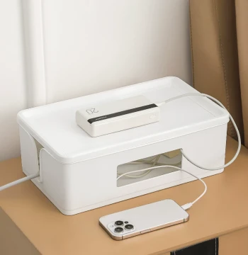 Power Strip Storage Box Cable Organizer Desktop Cord Manager Charger Socket Box