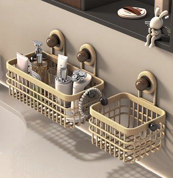 Storage Box for Used Facial Towels with Suction Cup Mount
